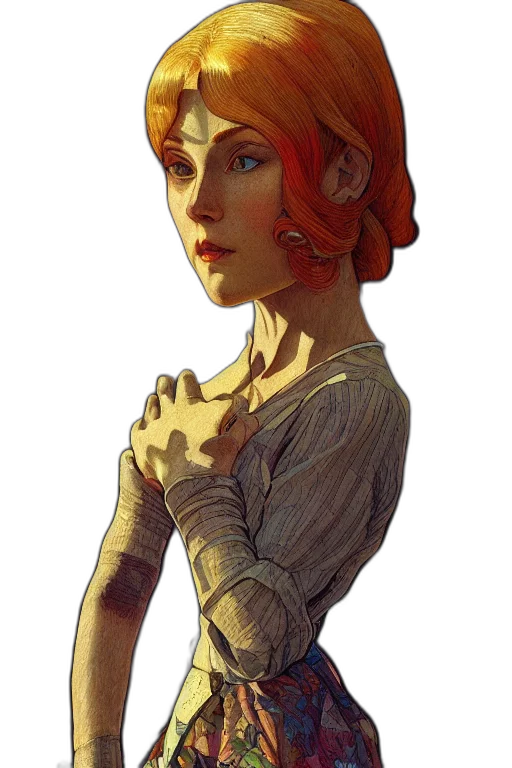 dress, staff, face, crown transparent PNG cut-out