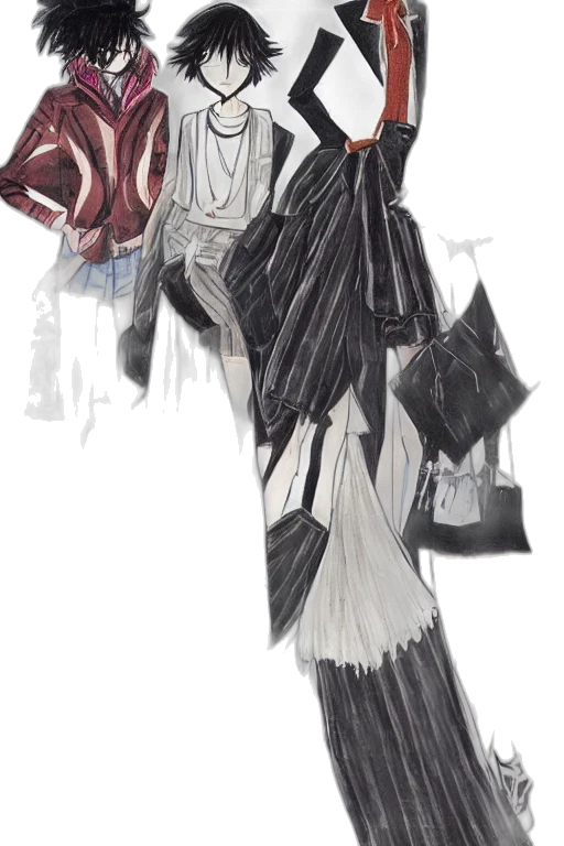 staff, jacket, dress, concept art transparent PNG cut-out