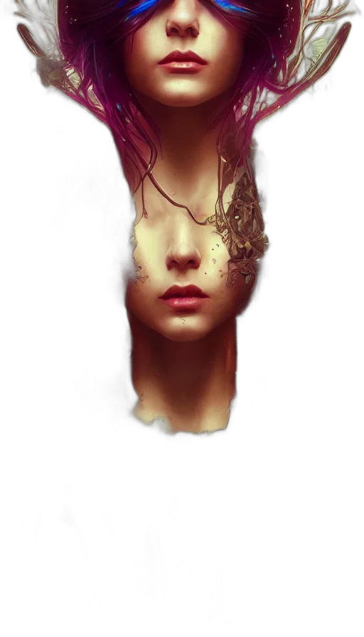 face, mask, hair, crown transparent PNG cut-out