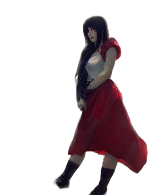 dress, staff, concept art, 3d render transparent PNG cut-out