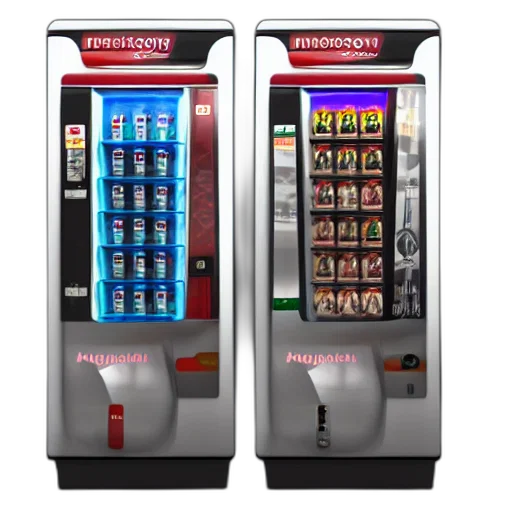 3d render, photorealistic, concept art, berlusconi, shaped, vending, machine, octane transparent PNG cut-out