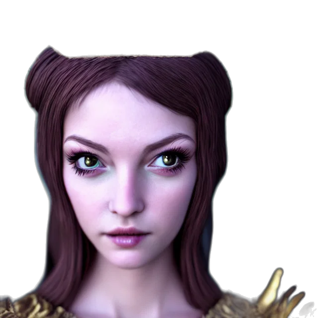 face, 3d render, fantasy art, concept art, photorealistic, photo, adult, fairy transparent PNG cut-out