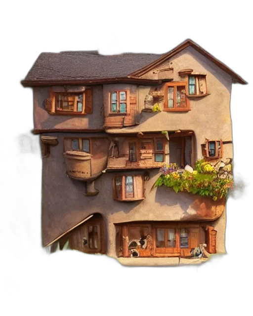building, furniture, face, concept art transparent PNG cut-out