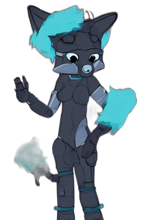 robot, staff, mask, creature, concept art, cyberpunk, cartoon, fantasy art transparent PNG cut-out