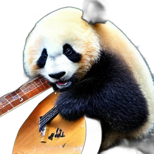 animal, creature, photorealistic, 3d render, oil painting, concept art, adorable, panda transparent PNG cut-out