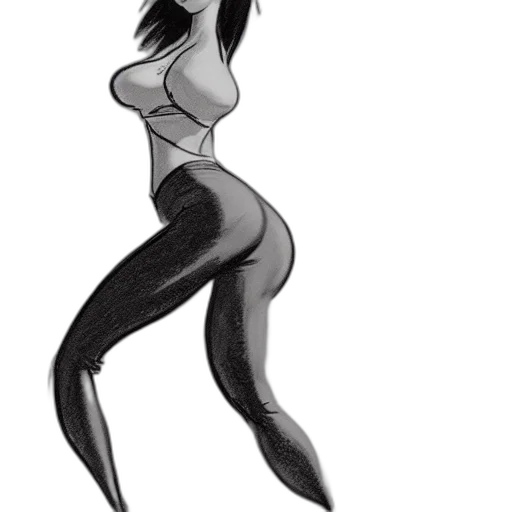 dress, creature, robot, hair transparent PNG cut-out