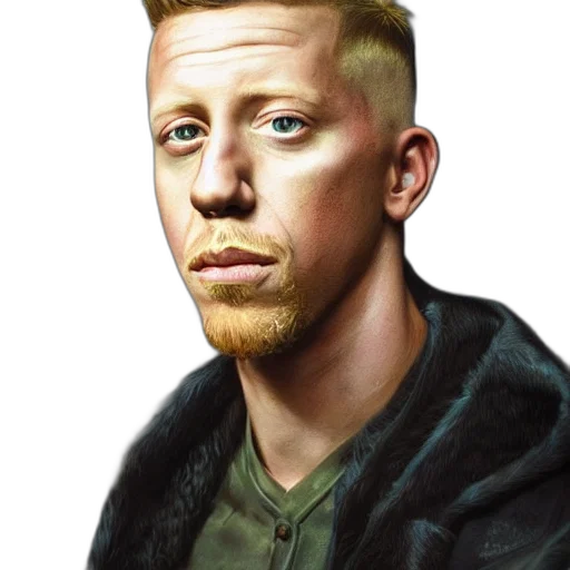 face, jacket, hair, staff transparent PNG cut-out