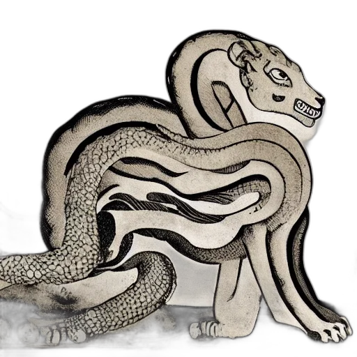 dragon, animal, creature, staff transparent PNG cut-out