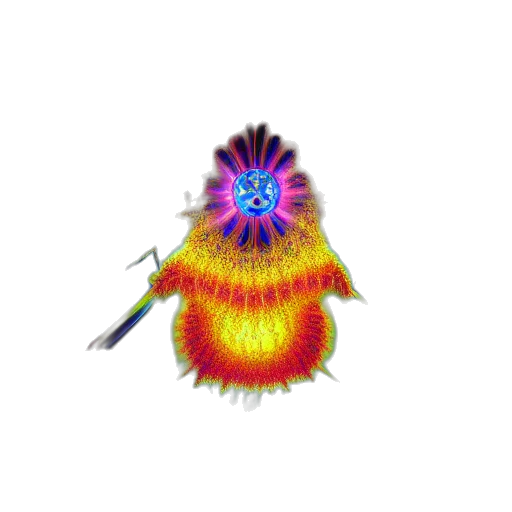 creature, flower, hair, animal, pixel art, 3d render, concept art, fantasy art transparent PNG cut-out