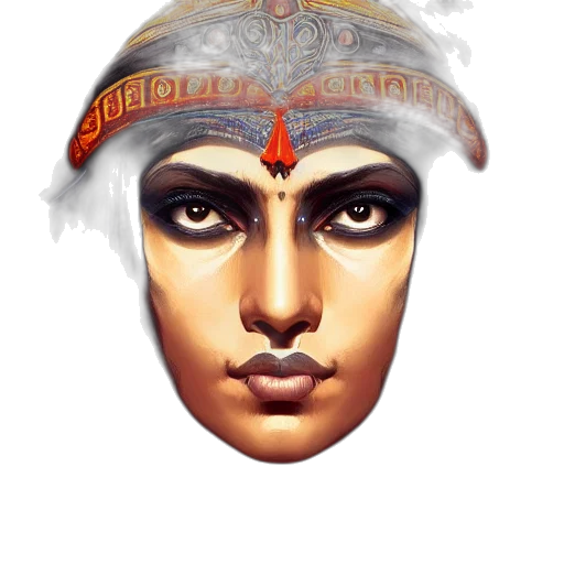 face, mask, jewelry, photorealistic transparent PNG cut-out