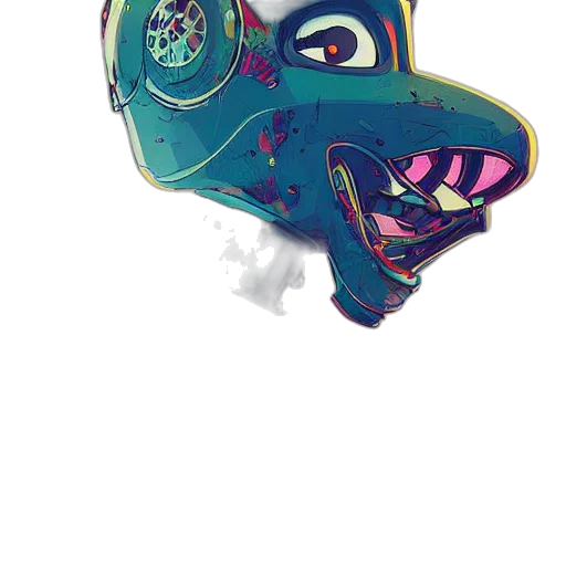 mask, face, robot, jewelry, concept art, 3d render, fantasy art, vaporwave transparent PNG cut-out