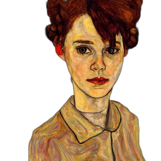 face, dress, jacket, oil painting transparent PNG cut-out