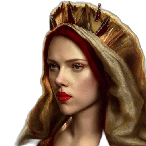 crown, face, fantasy art, photorealistic transparent PNG cut-out