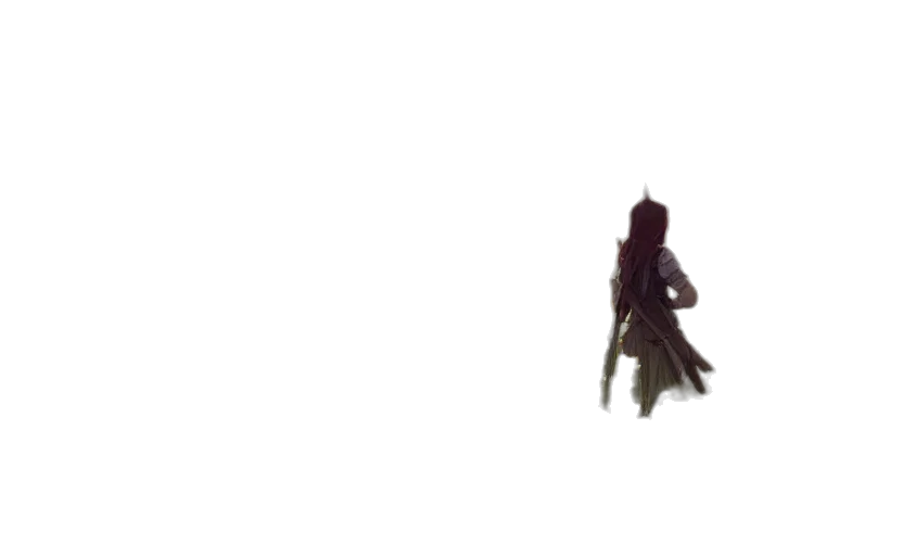 hair, dress, creature, weapon, concept art, 3d render, pixel art, anime transparent PNG cut-out
