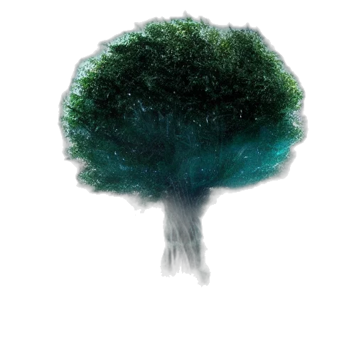 tree, hair, crown, hat, concept art, 3d render, photorealistic, fantasy art transparent PNG cut-out