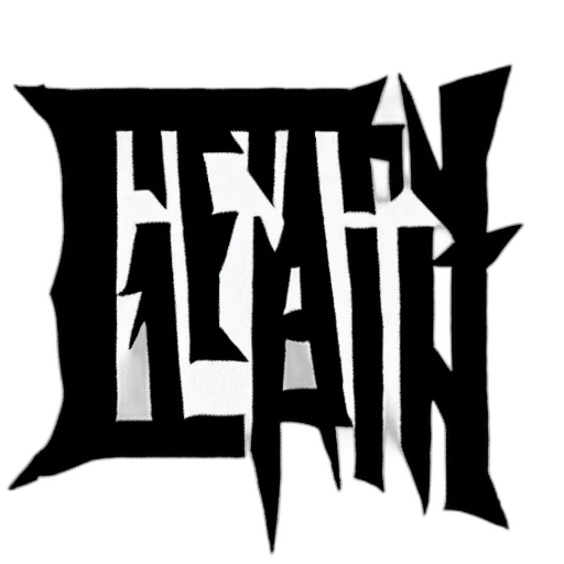 hair, staff, comic book art, metallica, logo, black, white, background transparent PNG cut-out