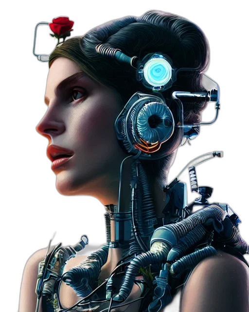 robot, face, cyberpunk, concept art transparent PNG cut-out