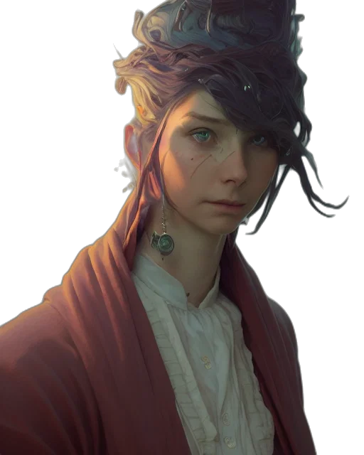 staff, face, dragon, jewelry, fantasy art, concept art, photorealistic, oil painting transparent PNG cut-out