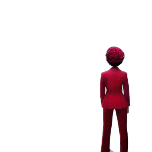 dress, robot, staff, hair transparent PNG cut-out