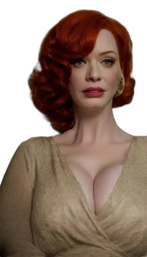 dress, photorealistic, christina, hendricks transparent PNG cut-out
