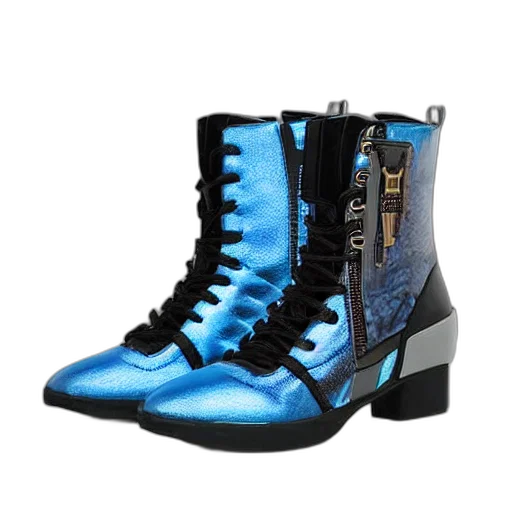 shoes, cyberpunk, vaporwave, 3d render transparent PNG cut-out