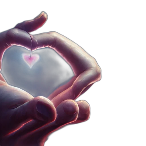 photorealistic, 3d render, concept art, photograph, lovely, heart, surreal, highly transparent PNG cut-out