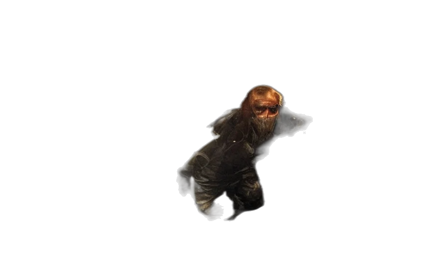 creature, animal, hair, staff, concept art, 3d render, photorealistic, pixel art transparent PNG cut-out