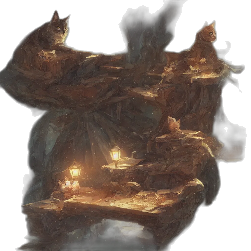dragon, creature, staff, tree transparent PNG cut-out