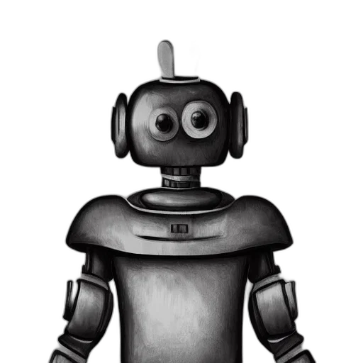 robot, staff, animal, 3d render transparent PNG cut-out