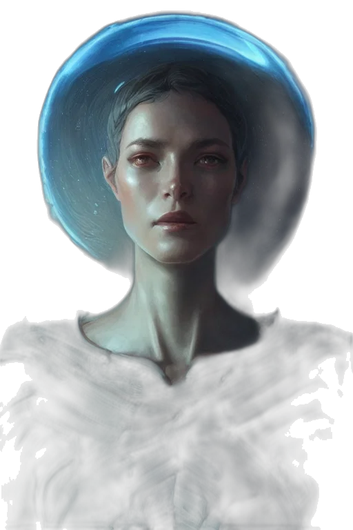 face, crown, robot, creature, concept art, fantasy art, photorealistic, cyberpunk transparent PNG cut-out