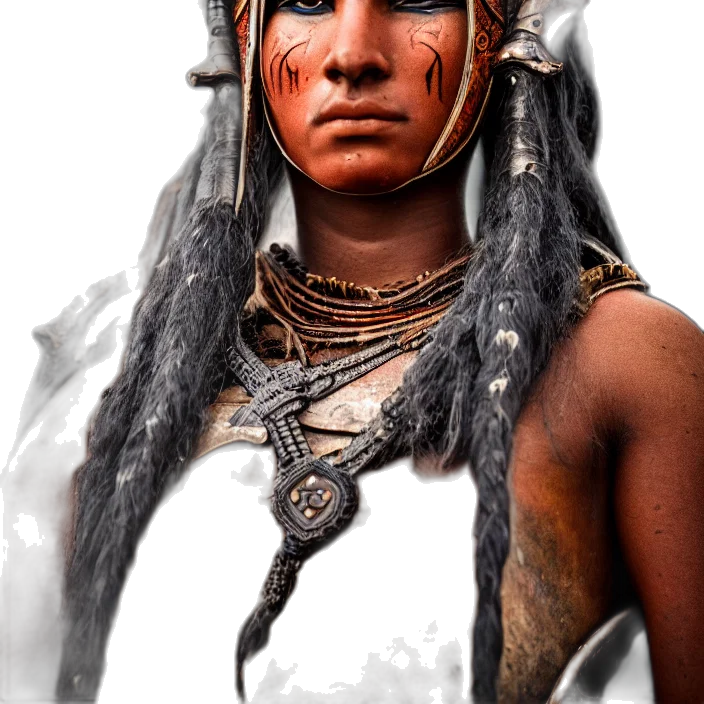 face, staff, mask, jewelry transparent PNG cut-out