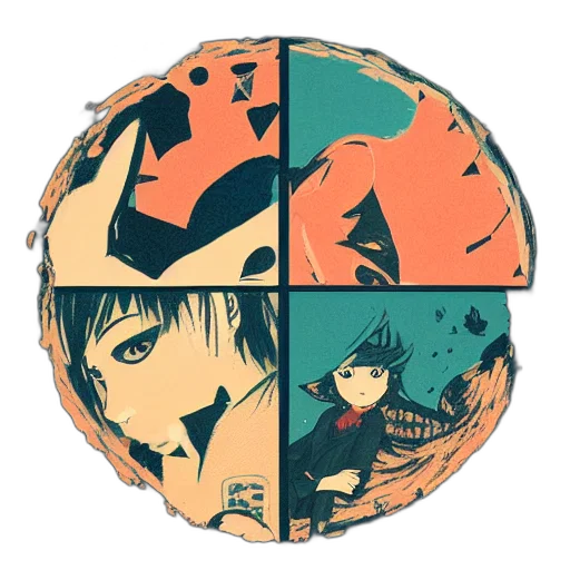 umbrella, mask, jacket, dragon transparent PNG cut-out