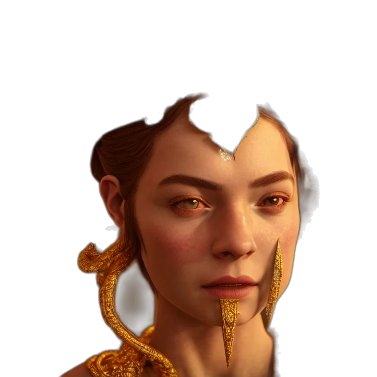 face, jewelry, crown, dragon, fantasy art, concept art, photorealistic, pixel art transparent PNG cut-out