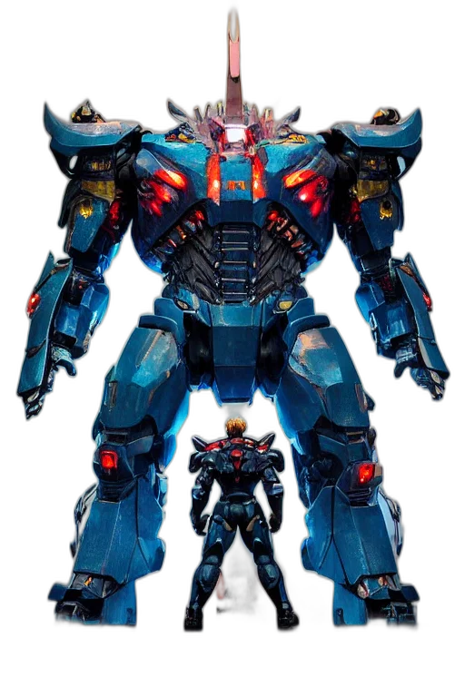 robot, weapon, concept art, 3d render transparent PNG cut-out