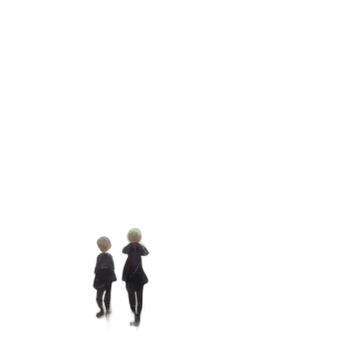 robot, umbrella, staff, hair, pixel art, concept art, 3d render, anime transparent PNG cut-out