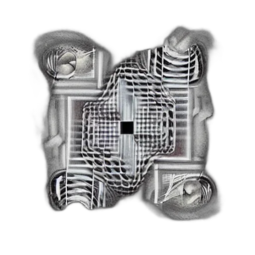jewelry, robot, crown, mask, 3d render, concept art, monochrome, award transparent PNG cut-out