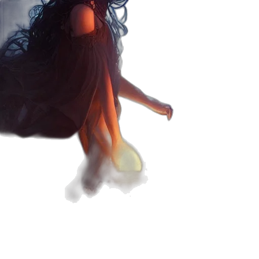 dress, hair, crown, creature transparent PNG cut-out
