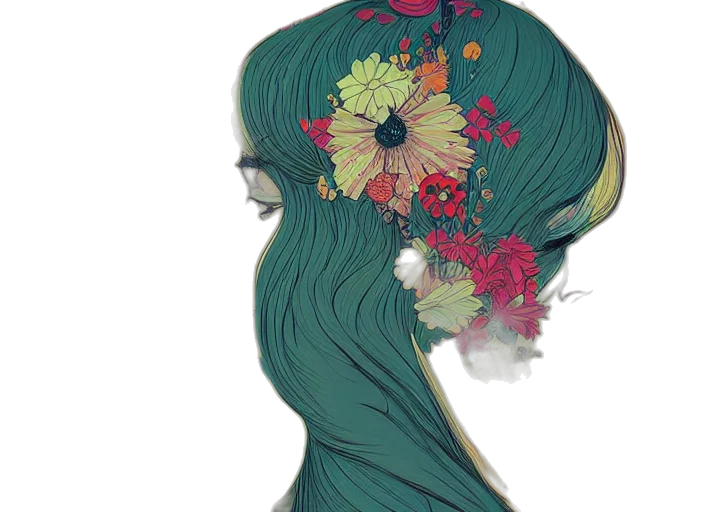 crown, flower, dress, mask, watercolor, concept art, fantasy art, photorealistic transparent PNG cut-out