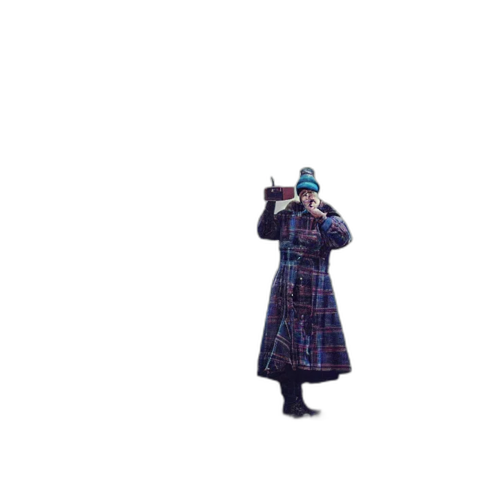 staff, hat, jacket, sword transparent PNG cut-out