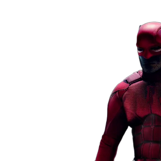 3d render, concept art, comic book art, red, matt, reeves, daredevil transparent PNG cut-out