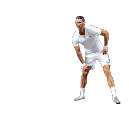 3d render, photorealistic, pixel art, concept art, christiano, ronaldo, plays, petanque transparent PNG cut-out