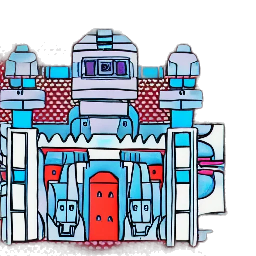 robot, building, car, concept art transparent PNG cut-out