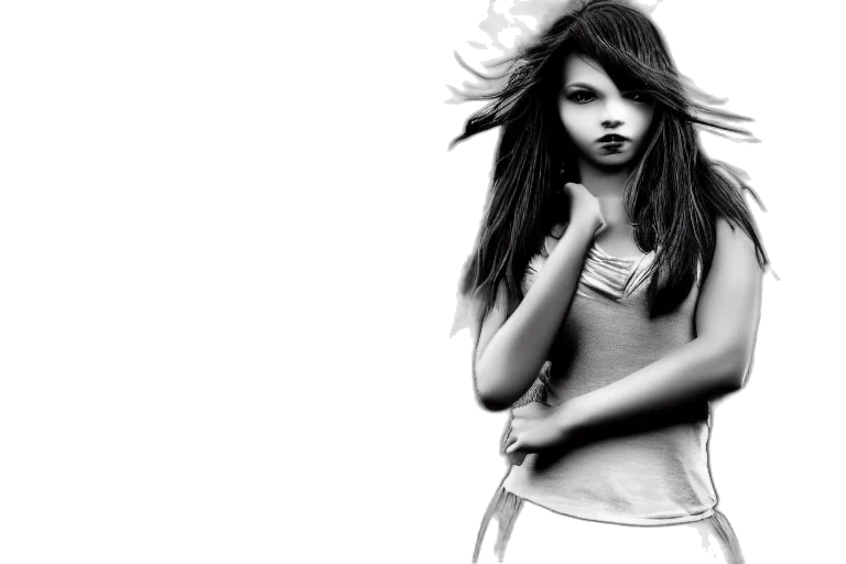 hair, dress, photorealistic, pencil sketch, concept art, fantasy art, girl, fantasy transparent PNG cut-out