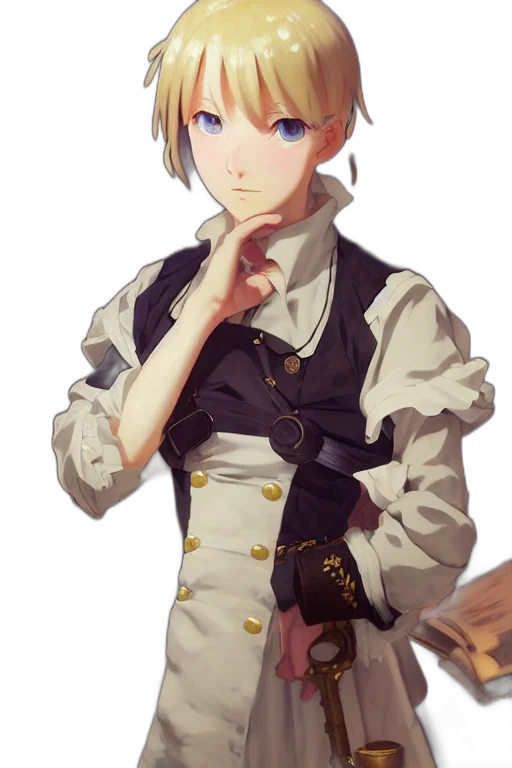 staff, jacket, dress, face transparent PNG cut-out