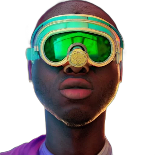 mask, face, staff, robot, 3d render, concept art, photorealistic, cyberpunk transparent PNG cut-out