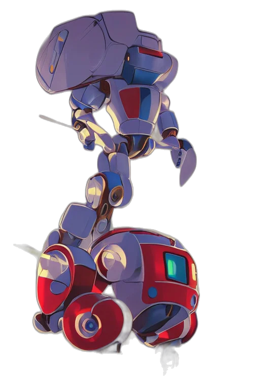 robot, weapon, animal, creature, concept art, 3d render, cyberpunk, pixel art transparent PNG cut-out