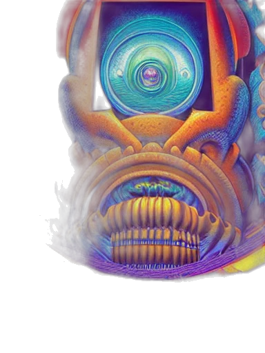 mask, face, crown, robot, concept art, fantasy art, 3d render, photorealistic transparent PNG cut-out