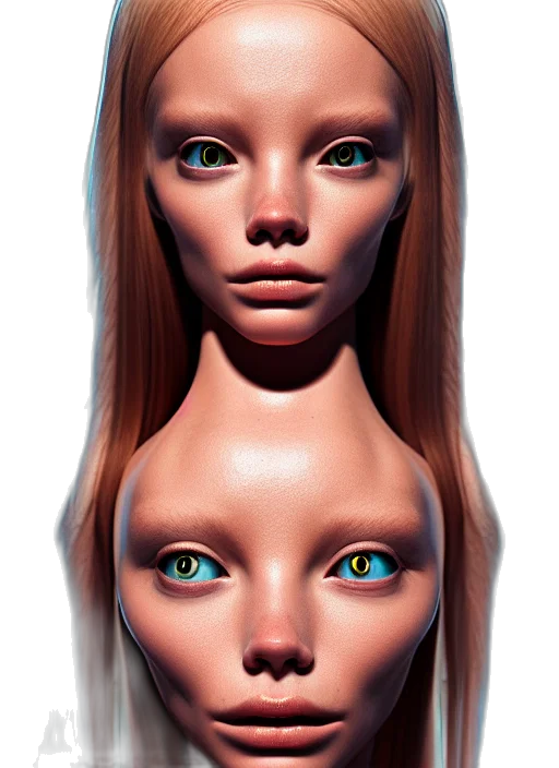 face, mask, hair, creature transparent PNG cut-out