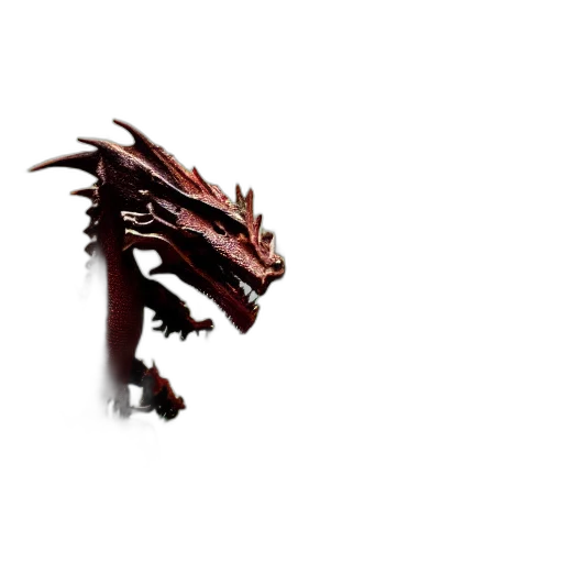 dragon, creature, weapon, animal, 3d render, concept art, fantasy art, pixel art transparent PNG cut-out