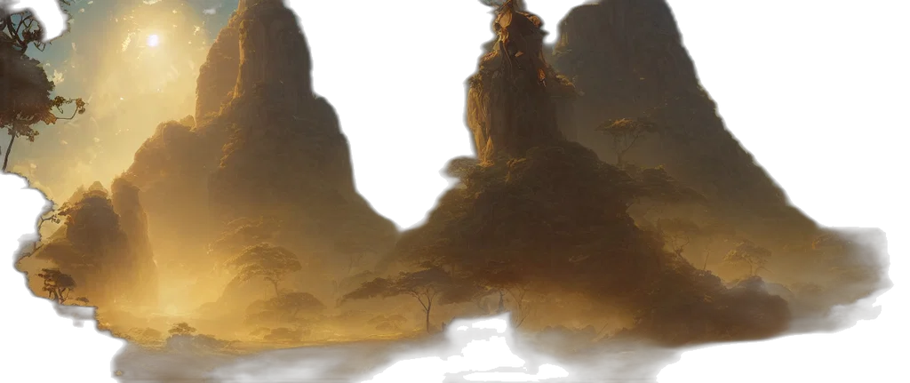 dragon, sword, tree, creature, concept art, fantasy art, photorealistic, oil painting transparent PNG cut-out